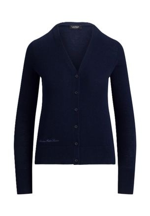 Ralph Lauren Fitted V-Neck Button-Down Cardigan