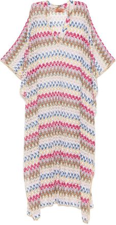 Missoni lam&eacute; crochet beach cover-up - Pink