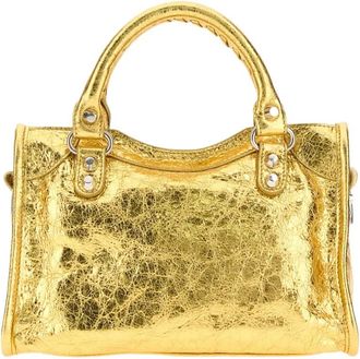 Balenciaga mini Le City tote bag - women - Lamb Skin/Cotton - OS - Gold