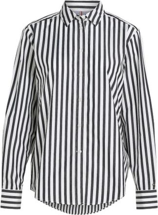 Tommy Hilfiger Gestreept katoenen poplin overhemd - Dames - Overhemden - Veelkleurig - L - Katoen - Overhemden