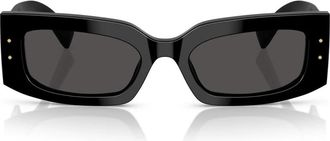 Dolce & Gabbana Rechthoekige Acetaat Zonnebril - unisex - Zonnebrillen - Zwart - 55 MM - Accessoires