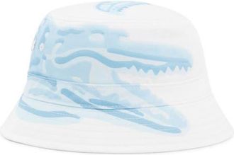 Lacoste Print Bucket Hat in White at Nordstrom, Size 4