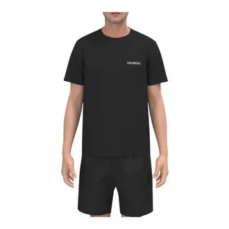 Dirk Bikkembergs T-Shirt a righe verticali - - Tops - Uomo - Nero - L