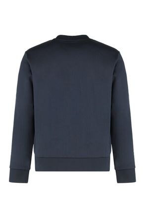 HUGO BOSS Mens Logo Detail Cotton Sweatshirt Blue Sweatshirts Sweater
