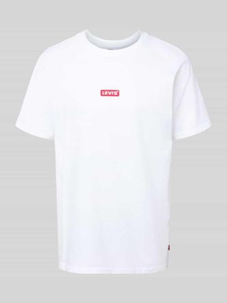 Levi's Relaxed Fit T-Shirt mit Label-Stitching und Rundhalsausschnitt in Weiss, Gr&ouml;&szlig;e M
