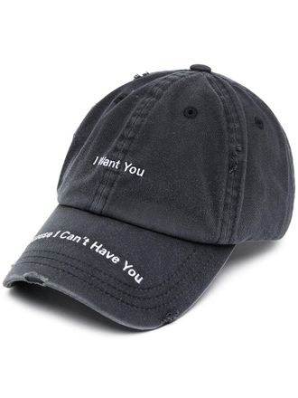 Misbhv Cappello da baseball con ricamo - Nero