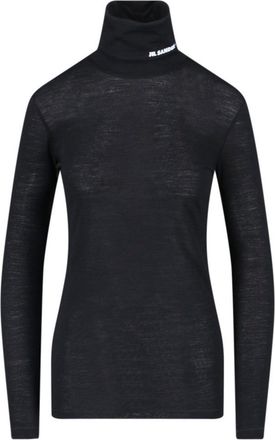 Jil Sander Logo Turtleneck - Black