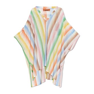 Missoni Beachwear, female, Multicolor, Size: XS Patterned Poncho