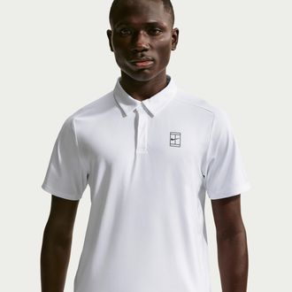 Nike Mens Court Advantage Dri-FIT Tennis Polo in White | FZ6907-100