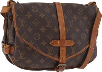Louis Vuitton Saumur Monogram Canvas Brown Canvas Handbag (Pre-Owned)