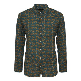 MC2 Saint Barth Slim Fit Poplin Shirt - Heren - Casual Overhemden - Blauw - 2XL - Katoen - Overhemden