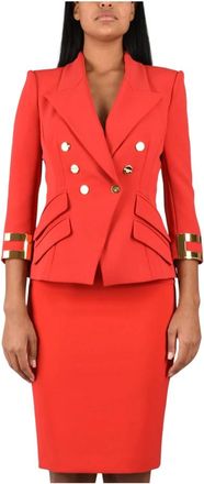 Elisabetta Franchi Giacca a doppiopetto - - Jackets - Donna - Rosso - M