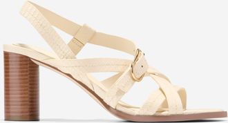 Cole Haan Womens Dillon Heeled Strappy Sandals - Beige Size 10.5