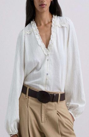 Scalpers Lurex Stripes Shirt in Offwhite at Nordstrom, Size X-Small Eu