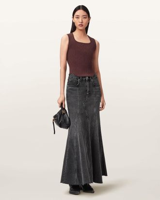 AllSaints Alma High Rise Denim Skirt