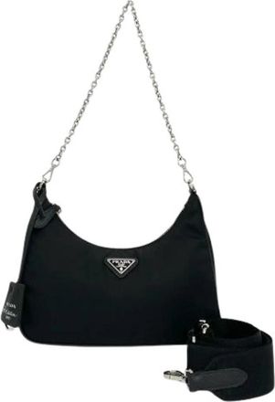 Prada Pre-owned Vintage Schoudertas - Dames - Vintage Schoudertas - Zwart - ONE Size - Leer - Vintage