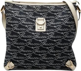 Gucci Pre-owned Cross Body Bags, female, Blue, Size: ONE SIZE Pre-owned Denim crossbody-bags