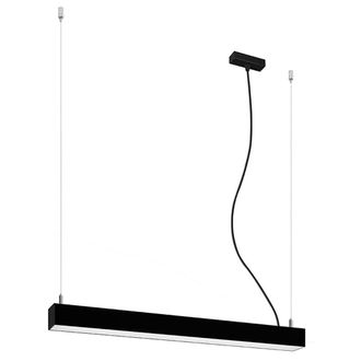 Sollux Lighting Minimalistic Pendant Lamp 150x67x6cm 1xLight 4000K in Black | Size: 150 x 67 x 6 cm