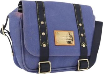 Louis Vuitton Pre-owned Cross Body Bags, female, Blue, Size: ONE SIZE Pre-owned Vintage Canvas Cross Body Bag