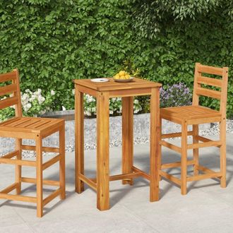 Berkfield Home Garden Bar Table 60x60x105 cm Solid Wood Acacia in Brown | Size: 60 x 60 x 105 cm