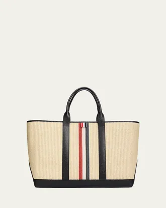 Thom Browne Mens Medium Tool Raffia Tote Bag
