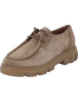 Paul Green Damen Schnürschuhe 1136-058 - Braune Rauleder Mokassins