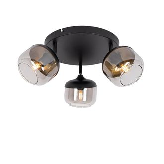 QAZQA Foco vidrio gris