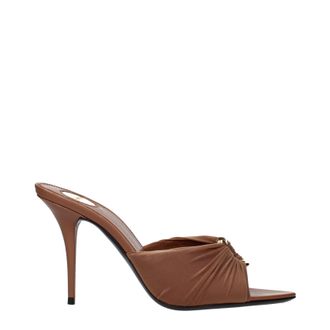 Saint Laurent Sandalias Saint Laurent Lola Mujers Tela Marr&oacute;n/Cappuccino