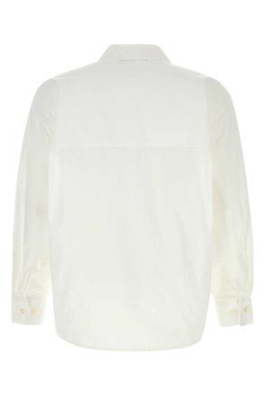 S&eacute;fr Mens White Poplin Trino Shirt Whitefinepoplin Exterior: Cotton Camicie