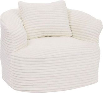 Hhg Sill&oacute;n Hhg-663, Sill&oacute;n Lounge, Sill&oacute;n Relax, Sill&oacute;n Tapizado, Sill&oacute;n De C&oacute;ctel, Tela/tejido De Pana (370 G/m&sup2;), Blanco