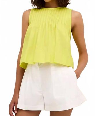 Marie Oliver Letta Pintuck Top In Sunshine