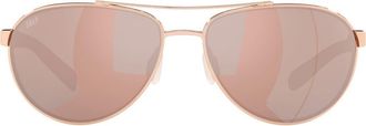 Costa 57mm Fernandina Polarized Sunglasses in Rose Gold /Copper Silver 580P at Nordstrom