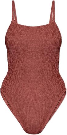 Hunza G Dames, Badkleding, Bruin, Maat: ONE Size Polyamide