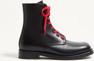 Valentino Garavani Combat Boot Punx In Vitello Uomo NERO 40.5