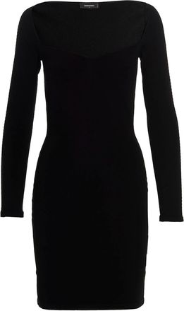 Dsquared2 Womens Ribbed Viscose Dress