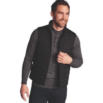 CHARLES TYRWHITT Lightweight Quilted Vest in Black at Nordstrom, Size X-Large