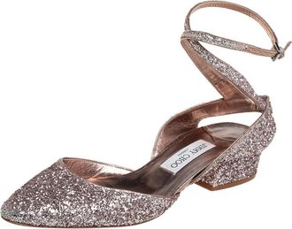 Jimmy Choo London Glitter Micky Ankle Strap Sandals
