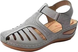 Generic Closed Toe Sandals for Women,Wide Fit Sandals for Women,Platform Fisherman Sandal,Hollow Out Breathable Sports Sandal,Summer Outdoor Beach Shoes for H