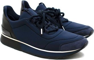 Herm&egrave;s Herm&egrave;s Navy Lace Up Trainers Size 39