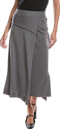 Lafayette 148 New York Knit Wool Pull-On Wrap Skirt