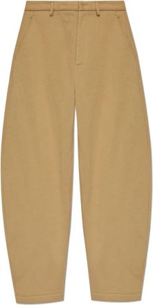 Dsquared2 Wijde pijpen broek - Dames - Wijde Broeken - Beige - S - Katoen - Broeken