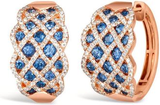 Le Vian Ladies Blueberry Sapphire Earrings in 14K Strawberry Gold