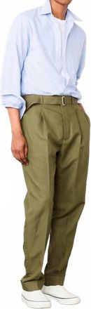 Officine G&eacute;n&eacute;rale Hugo Pants In Burnt Olive