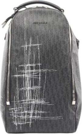 Dior Pre-owned Oblique Coated Canvas Waist Bag - Heren - Vintage Rugzakken - Grijs - ONE Size - Leer - Vintage