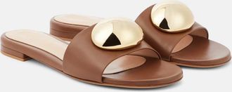 Gianvito Rossi Sphera embellished leather mules
