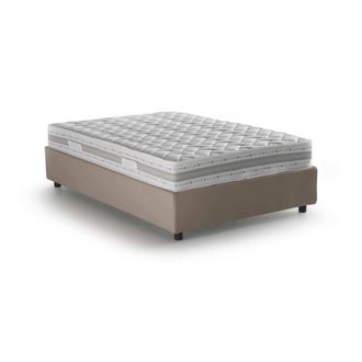 Talamo Italia Talamo Italia - Cama De Plaza Y Media Rebecca, Cama Contenedor Con Revestimiento De Tela, 100% Made In Italy, Apertura Frontal, Con Colch&oacute;n 120x200 Cm