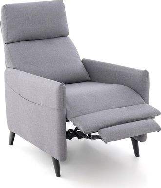 Costway Costway - Sillon Relax Reclinable 102&deg;/112&deg;/140&deg;, Respaldo Y Reposapi&eacute;s Ajustables, Tela De Lino, Sillones Para El Sal&oacute;n Con Asiento Acolchado Suave, 