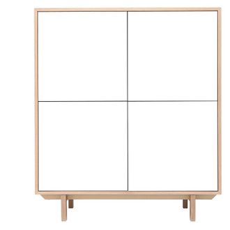 Miliboo Mobiletto buffet scandinavo alto in legno Bianco 125 cm sid