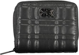 Calvin Klein Polyester Portemonnee - Dames - Portefeuilles - Zwart - ONE Size - Polyester - Accessoires