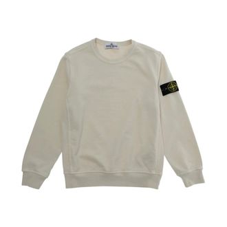 Stone Island Logo Crew Neck Jumper - male - Stone Island - Kids Sweatshirts - Beige - 6 Y - Kids